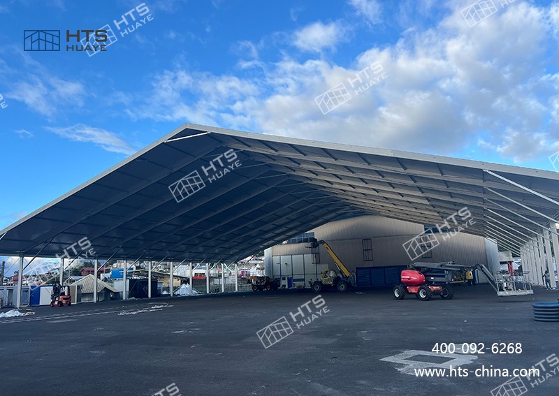 在非洲的展会活动中，，，，，，，，这座铝合金篷房篷房将阐扬沉要作用