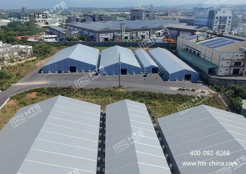 抖圈为du而生海特斯近 2 万㎡仓储篷房圆满搭建！9 座铝合金篷房集群彰显品质实力