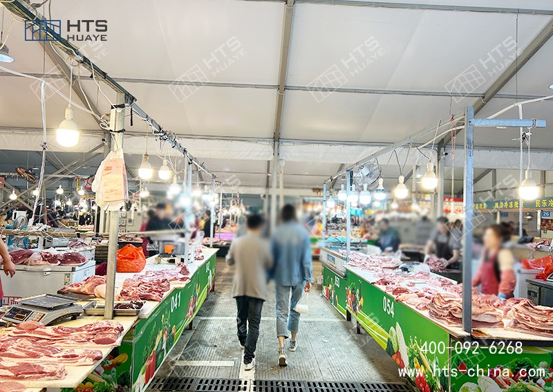 铝合金菜市场篷房成为民生工程与企业运营的优选规划 铝合金菜市场篷房成为民生工程与企业运营的优选规划